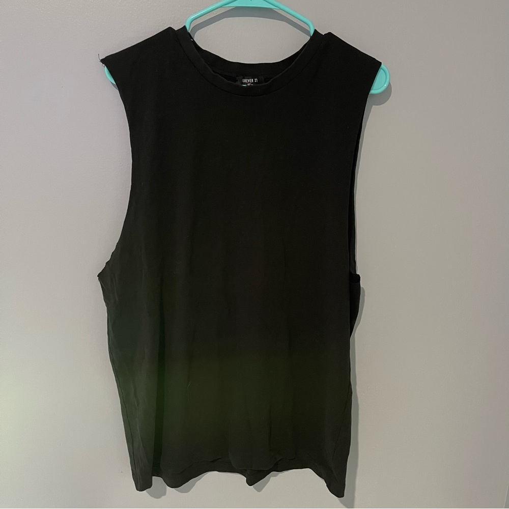 Men's Black Sleeveless Top | Size XL